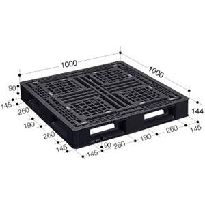 120 - 100x100 cm = Pallets in Plastica Quadrati