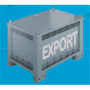 PALLET, BOX & PORTABOBINE S.r.l. - - Scheda prodotto: ExportBox100L - BOX  CASSA per l'Export da 100 Litri cm 40x80 h.41 con COPERCHIO. Cassa di  Plastica Lunga e Stretta. Kg. 4,4 (BOX CONTENITORI CASSE - ).