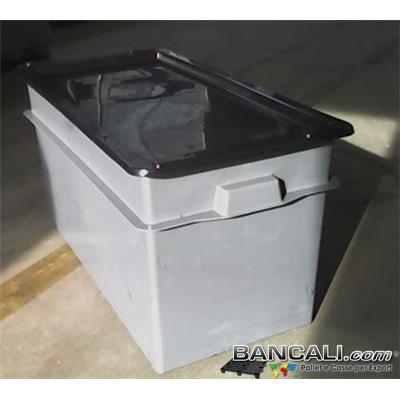 Box100L-ATX-K - BOX CASSA 400x800 h.410 mm con COPERCHIO. Cassa di  Plastica Atossica per Alimenti  Lunga e Stretta colore Verde chiaro  Kg. 4,4