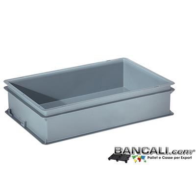 Box40x60h14DM - Contenitore Robusto 400x600xh.140 mm. in Plastica Atossica Capacit&agrave; Litri 25. La cassa &egrave; sovrapponibile Dotata di 2 Maniglie NON Passanti. Peso Tara Kg. 1,200