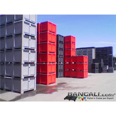 Cargo600Color - CargoPallet EuroBox 800x1200 h. 850 Colorato per Classificare Merce  550 Lit. Atossico Plastiche Nobili Simbolo idoneit&agrave; Alimenti Usi igienici. Peso Tara Kg. 25