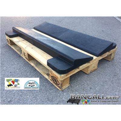 Cunei Cuneo Longitudinale 1190 mm. h 80 mm. in Plastica per bobine Cilindri, Zeppa Forte, con Block System idoneo Pallet EPAL in Legno, Peso Tara 7 Kg.