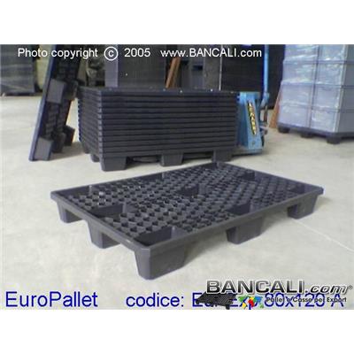 EurExp80x120A - EXPORT-PALLET&reg; in Plastica 800x1200 Inseribile Grigliato a maglia Esagonale Alveolare di Media Robustezza, Peso Tara 8,00 Kg.