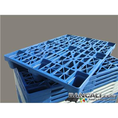 Euro80x120P9T - EuroPALLET in PLASTICA 80x120 Inseribile, Piedi 9, maglia Trapezoidale, Kg 11,5 indicato x Export e Logistica.   Colore Nero. Confez. da 44 pezzi.  EuroPALLET di Media Robustezza.  EXPORT-PALLET&reg;