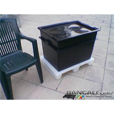 Export Box Inseribile 60x80 h.55 cm Cassa di Plastica  Litri 200  Fornita con Coperchio. Pareti completamente chiuse. Dotato di maniglie esterne per la presa Kg 9,8