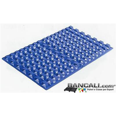 GRID80x120AIR - Grigliato di Plastica 800x1200 mm. Separatore Interfalda in HDPE per Areazione; con altezza 50 mm. di colore Blu;  per temperatura da - 50&deg; a + 90&deg; Inseribile;  Kg. 3,2