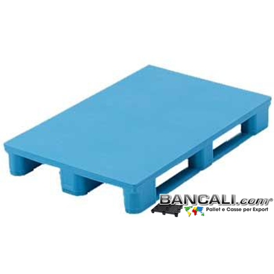 Haccp-80-Rack-Az  - EuroPALLET Igienico HACCP 800x1200 x H.165 mm;  Pianale superiore liscio, Standard BRC, con 3 Slitte monoblocco idoneo per Scaffale; Realizzato con Plastiche Nobili vergini HDPE-4, Idoneo alle Basse temperature, Kg.19 Colore: Azzurro