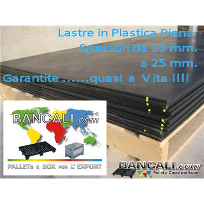 LST15x30h10PP - Lastra in Polipropilene 1500x3000 h.10 mm. Riciclata molto Robusta e Resistente idonea per  lavori pesanti Peso Tara 36 Kg.