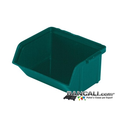 Lupo102x88xh50 - Contenitore in Plastica a bocca di lupo,102 x 88 h 50  mm. per il prelievo manuale del contenuto nei magazzini e nelle catene di montaggio. Componibili Autoportanti, Peso Tara 0,037 Kg.