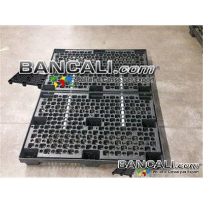 PAL120x200T2V - Bancale Grande in plastica   1200x2000 mm.  Inseribile Grigliato Brevettato. idoneo per Grosse Portate con 2 Barre di Metallo,  Peso Tara  29 Kg