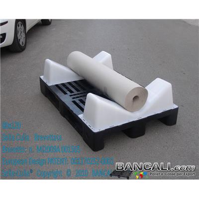 Roll-Cradle-EuroPAL-2s - EuroPallet in Plastica con 2 selle montate