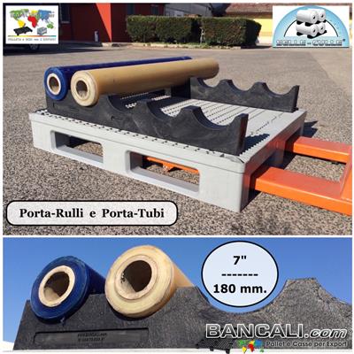 TKBC5L107D7LK - Base Trave Korona in Plastica Piena a 5 Culle o Gole Lunghezza 1070 mm. Diametro 7" pollici  o 180 mm. Rulli e Tubi Pesanti e Cilindri Tondini pieni. Vette h. 140 mm. a Valle 85 mm. Spessore 70 mm. Peso Tara. Prezzi:Trattative Riservate