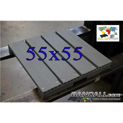 miniP55x55sea - Pedana in Plastica 550x550 mm. h.70 mm. su Misura Piano Ruvido inforcabile 2 vie Tara Peso Kg. 6,8